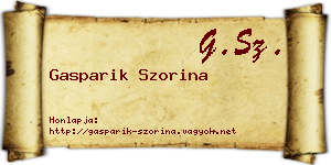 Gasparik Szorina névjegykártya